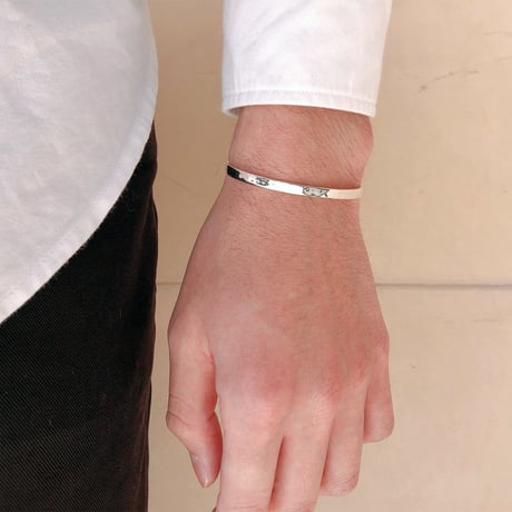 ベーシックバングル【印台打刻可能】｜Silver925 ｜[INITIAL]