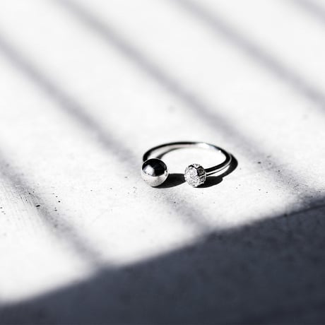 Diamond Ball Ring 【ダイヤモンド0.21ct /フリーサイズ】｜Pt950｜[Artisan Works]