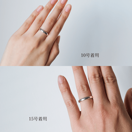 エリプス ペアリング2本セット【無料内側刻印＆選べる宝石】｜3.3mm幅｜シルバー925｜Atelier CraM