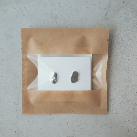 スタッドピアス｜シルバー925｜ HAZE LEAF STUD【Laugh＆Yoke】｜Artisan Works