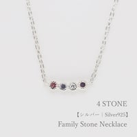 大切な人の宝石を紡ぐネックレス【選べる誕生石-4石-】｜シルバー925｜Family Necklace（ファミリーネックレス）｜Artisan Works