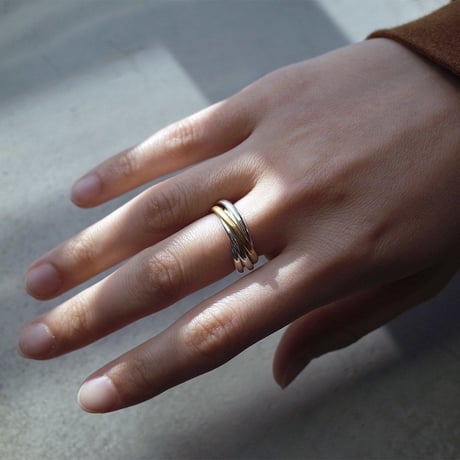 5連Ring 【Quintuple】｜シルバー×真鍮｜[Artisan Works]