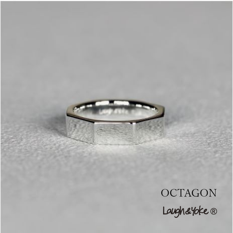 八角形リングOCTAGON｜4.7mm幅｜シルバー925｜ 【Laugh＆Yoke】｜Arti