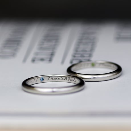 鍛造製法の指輪【甲丸リング1本】｜プラチナ(Pt950) ｜幅2.5mm｜[Artisan Works]