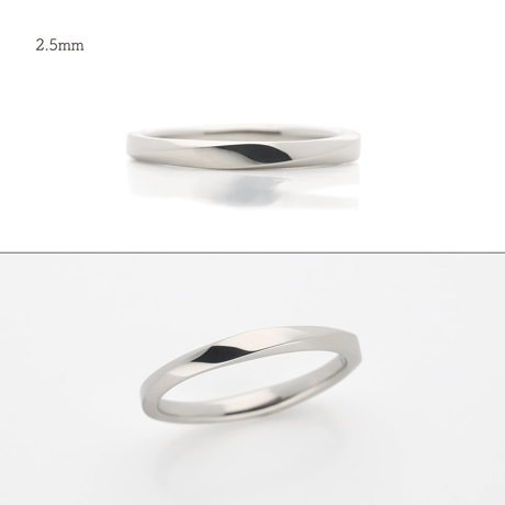 カトル ペアリング【無料内側刻印＆選べる宝石】｜幅2.0mm or 2.5mm ｜シルバー925｜Atelier CraM