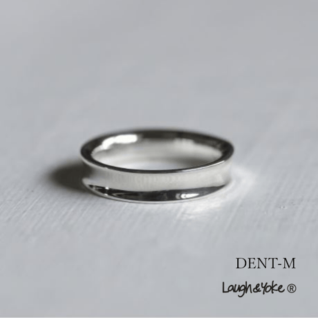 逆甲丸リングDENT-M｜4.1mm幅｜シルバー925｜ 【Laugh＆Yoke】｜Artisan Works