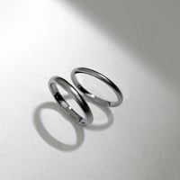 チタンの指輪｜甲丸リング【2本セット】金属アレルギー対応｜選べるリング幅2.0mm~5.0mm｜[Artisan Works]