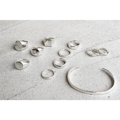 シグネットリング【ELLIPSE RING/印台打刻なし】｜Silver925｜[INITIAL]