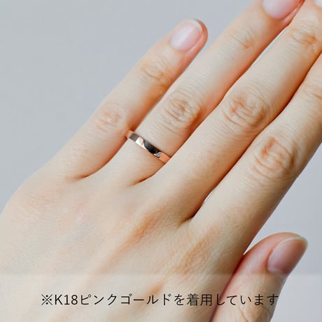 フラットな結婚指輪  bemol（ベモル）｜2.3ｍｍ幅｜K18ピンクゴールド｜Artisan Works