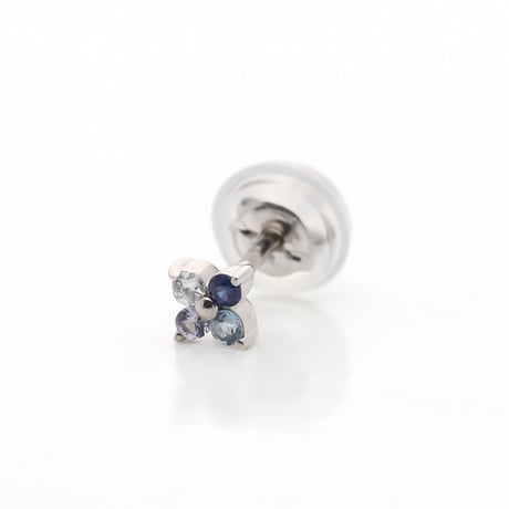 大切な絆を誕生石で紡ぐピアス【4石-選べる誕生石】｜Pt950｜Family Pierce Tetra（ファミリーピアス・テトラ）｜Artisan Works