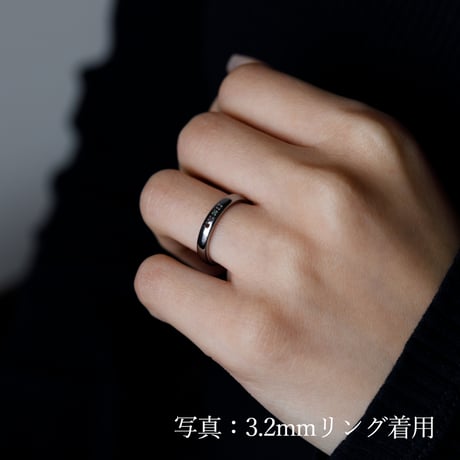 タンタルのリング｜大切な絆を誕生石で紡ぐ指輪【2石-選べる誕生石】｜3.2mm幅｜Family Ring Bague Eclat（ファミリーリング・バーグ エクラ）｜Artisan Works