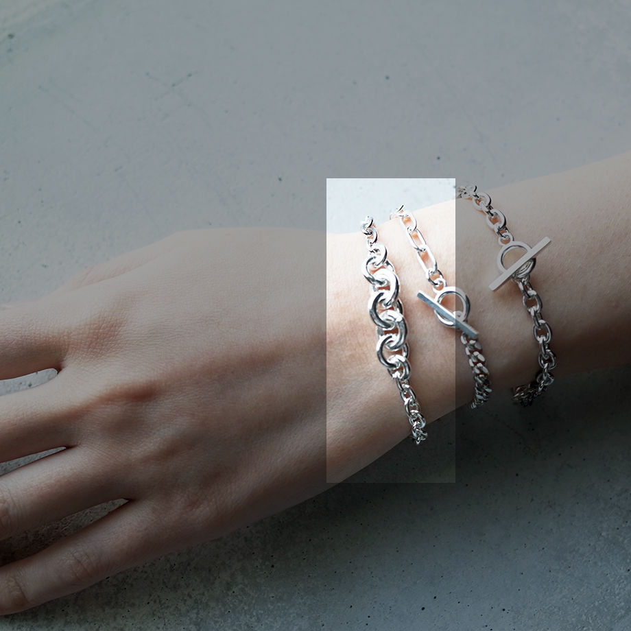 LH for Gift ラウンデッドグラデーションブレスレット シルバー925 LH for Gift ラウンデッドグラデーションブレスレット/シルバー