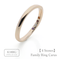 ファミリーリング（Carus Intus-カルス・インタス）｜〈想いを包む内石タイプ〉選べる誕生石4石｜K18BG｜Artisan Works