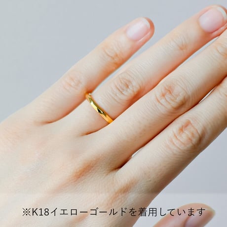 鎚⽬を施したカジュアルな結婚指輪  Risoluto（リゾルート）｜2.0ｍｍ幅｜K18ピンクゴールド｜Artisan Works
