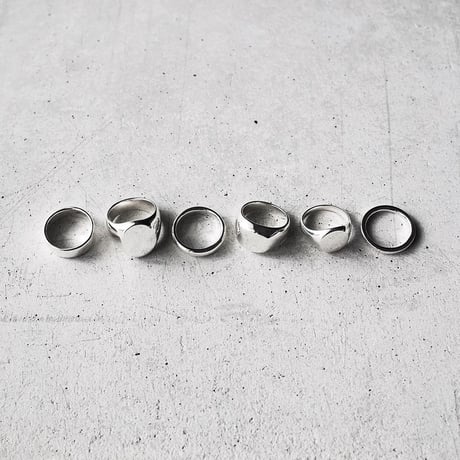 シグネットリング【ELLIPSE RING/印台打刻なし】｜Silver925｜[INITIAL]