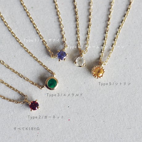 Birthday Stone Necklace 誕生石ネックレス【4月】｜[Artisan Works]