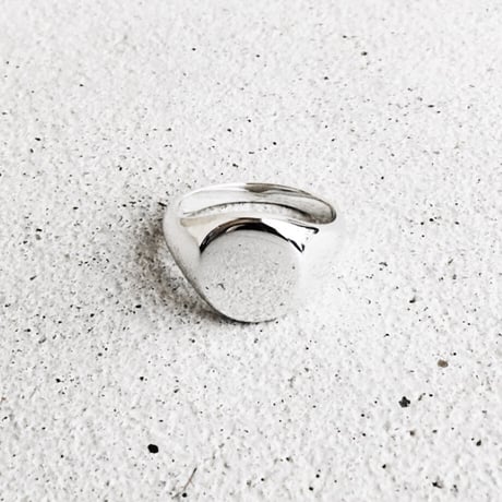 シグネットリング【サークル/打刻なし】｜Silver925｜[INITIAL]｜シルバー印台リング