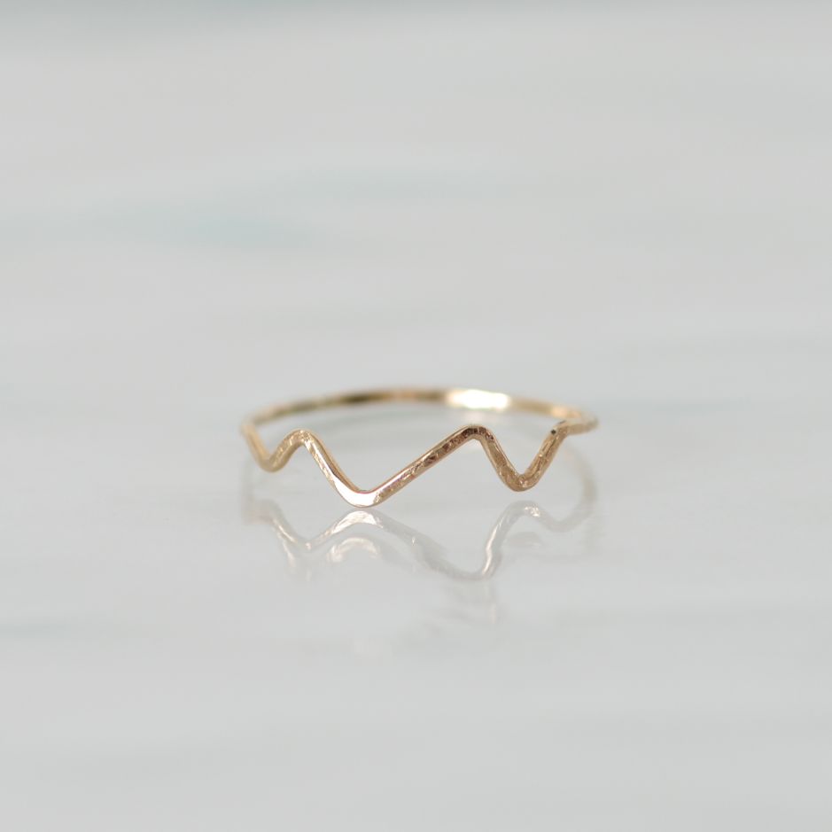 華奢な指輪なみなみグラデRING｜K14GF（ゴールドフィルド