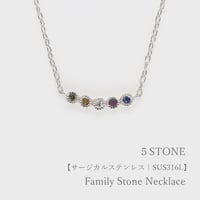 大切な人の宝石を紡ぐネックレス【選べる誕生石-5石-】｜サージカルステンレス（金アレ対応素材）｜Family Necklace（ファミリーネックレス）｜Artisan Works