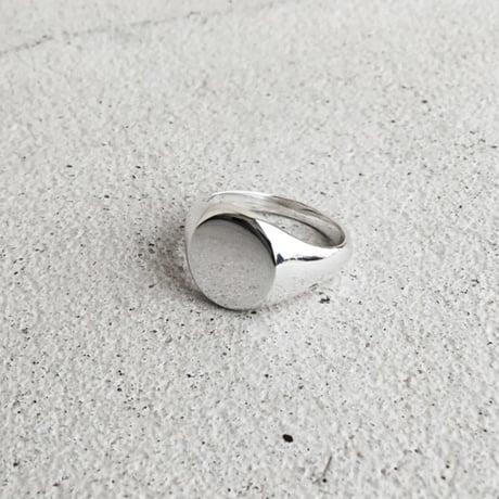 シグネットリング【サークル/印台打刻可能】｜ Silver925｜[INITIAL]｜印台リング