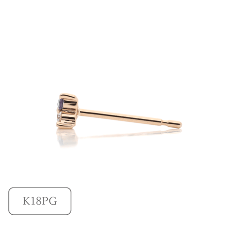 大切な絆を誕生石で紡ぐピアス【4石-選べる誕生石】｜K18PG｜Family Pierce Tetra（ファミリーピアス・テトラ）｜Artisan Works