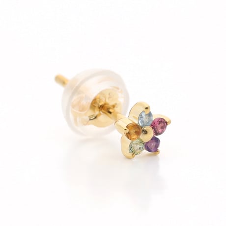 大切な絆を誕生石で紡ぐピアス【5石-選べる誕生石】｜K18YG｜Family Pierce Penta（ファミリーピアス・ペンタ）｜Artisan Works