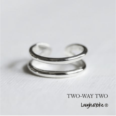 2wayイヤカフリング｜6.3mm幅｜シルバー925｜  TWO-WAY TWO【Laugh＆Yoke】｜Artisan Works