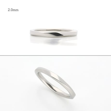 カトル ペアリング【無料内側刻印＆選べる宝石】｜幅2.0mm or 2.5mm ｜シルバー925｜Atelier CraM