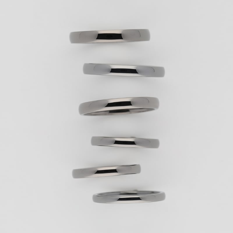 チタンの指輪｜甲丸リング【1本】金属アレルギー対応｜選べる