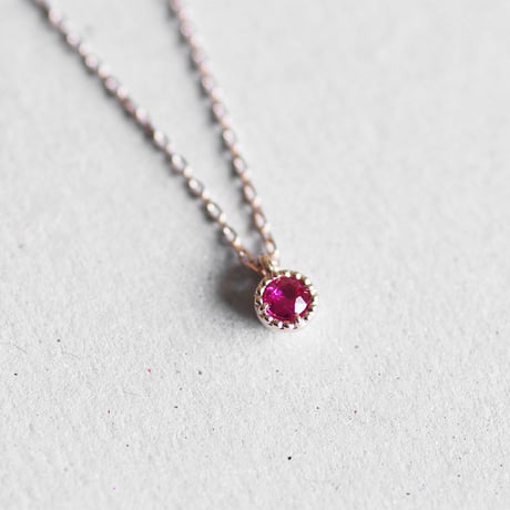 Birthday Stone Necklace 誕生石ネックレス【5.7.9月】｜K18ピンクゴールド｜[Artisan Works]