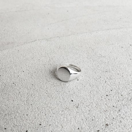 シグネットリング【サークル/印台打刻可能】｜ Silver925｜[INITIAL]｜印台リング