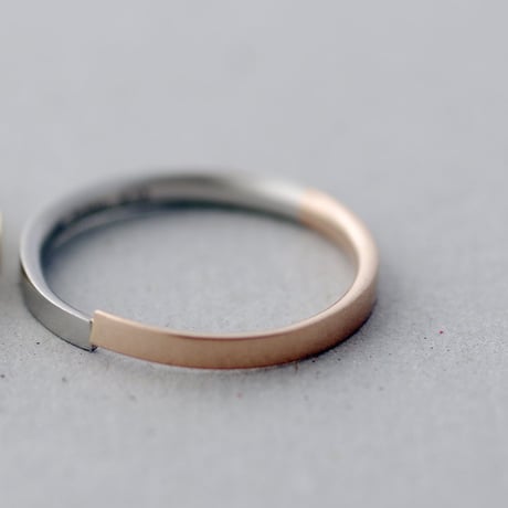 マリッジリング・結婚指輪【2本セット/Nodus（ノードス）】｜ プラチナ×K18PG,K18BG×K18YG / Combination｜[Artisan Works]