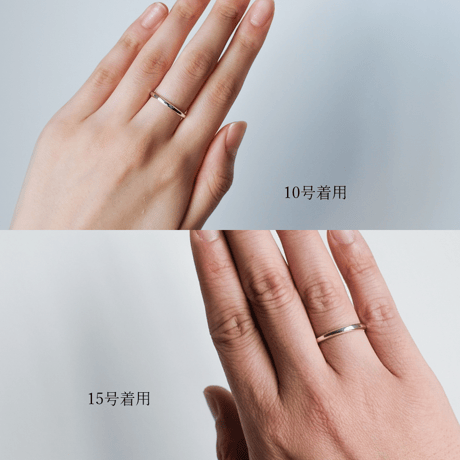 ベベル ペアリング2本セット【無料内側刻印＆選べる宝石】｜2.3mm幅｜シルバー925｜Atelier CraM