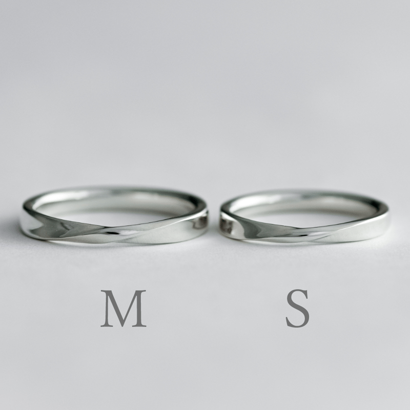 メビウス ペアリング2本セット【無料内側刻印＆選べる宝石＆サイズ交換