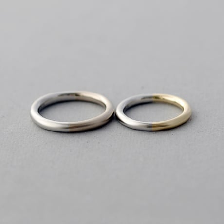 マリッジリング・結婚指輪【2本セット/Novum（ノウム）】｜プラチナ×K18YG＆K18BG / Combination｜[Artisan Works]