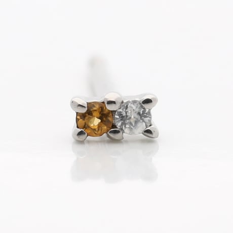 大切な絆を誕生石で紡ぐピアス【2石-選べる誕生石】｜Pt950｜Family Pierce Di（ファミリーピアス・デイ）｜Artisan Works