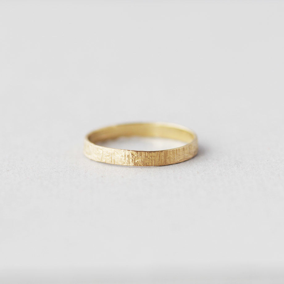 平打ちリング（マット鎚目）｜K14GF （ゴールドフィルド