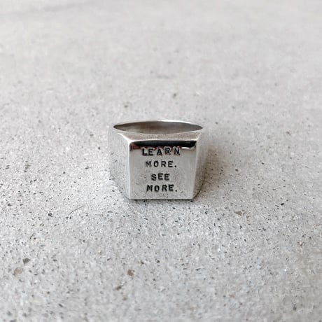 SQUARE CLASS RING(スクエア 打刻なし)｜トップサイズ13mm｜シルバー925｜INITIAL by Artisan Works