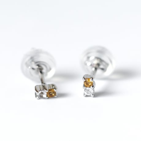 大切な絆を誕生石で紡ぐピアス【2石-選べる誕生石】｜Pt950｜Family Pierce Di（ファミリーピアス・デイ）｜Artisan Works