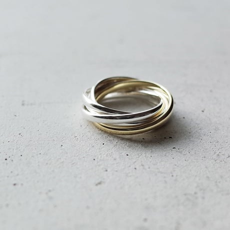 5連Ring 【Quintuple】｜シルバー×真鍮｜[Artisan Works]