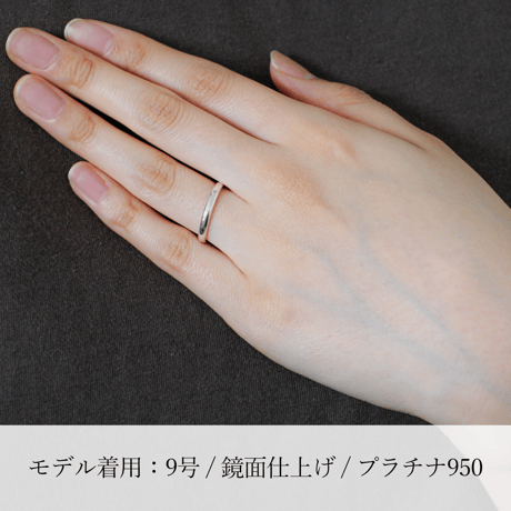 鍛造製法の指輪【甲丸リング1本】｜プラチナ(Pt950) ｜幅2.5mm｜[Artisan Works]