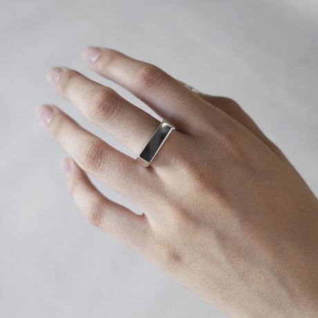 印台リングSIGNET-L｜4.9mm幅｜シルバー925｜ 【Laugh＆Yoke】｜Artisan Works