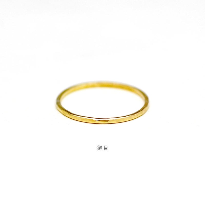 デザインを選べるセミオーダーリング【幅1.0mm】｜K18イエロー