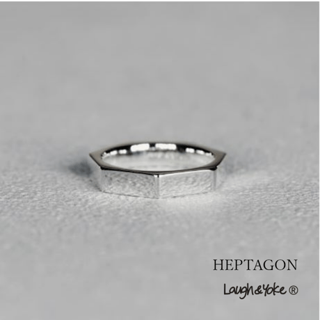 七角形リングHEPTAGON｜3.8mm幅｜シルバー925｜ 【Laugh＆Yoke】｜Artisan Works