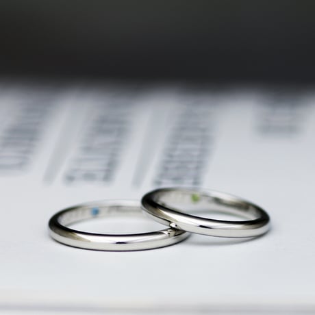 鍛造製法の指輪【甲丸リング1本】｜プラチナ(Pt950) ｜幅2.5mm｜[Artisan Works]