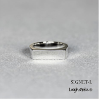 印台リングSIGNET-L｜4.9mm幅｜シルバー925｜ 【Laugh＆Yoke】｜Artisan Works