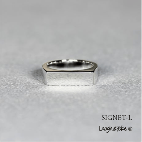 印台リングSIGNET-L｜4.9mm幅｜シルバー925｜ 【Laugh＆Yoke】｜Artisan Works
