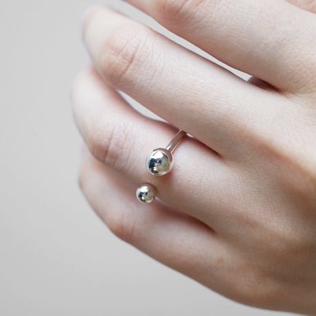 Double Ball Ring 【フリーサイズ 】｜Silver925｜[Artisan Works]