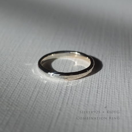 異素材コンビリング Nature【ゆらぎのあるナチュラルデザイン】｜Silver925×K10イエローゴールド ｜[Atelier CraM]