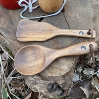 木製のスパチュラ、スプーンセット